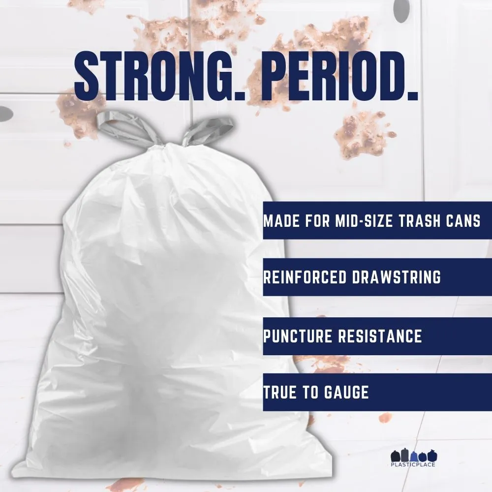 13 Gallon Drawstring Bags - 1.2 Mil - 100/Case
