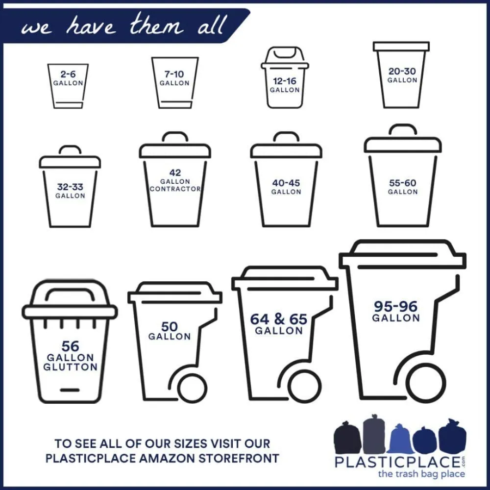 13 Gallon Drawstring Bags - 1.2 Mil - 100/Case