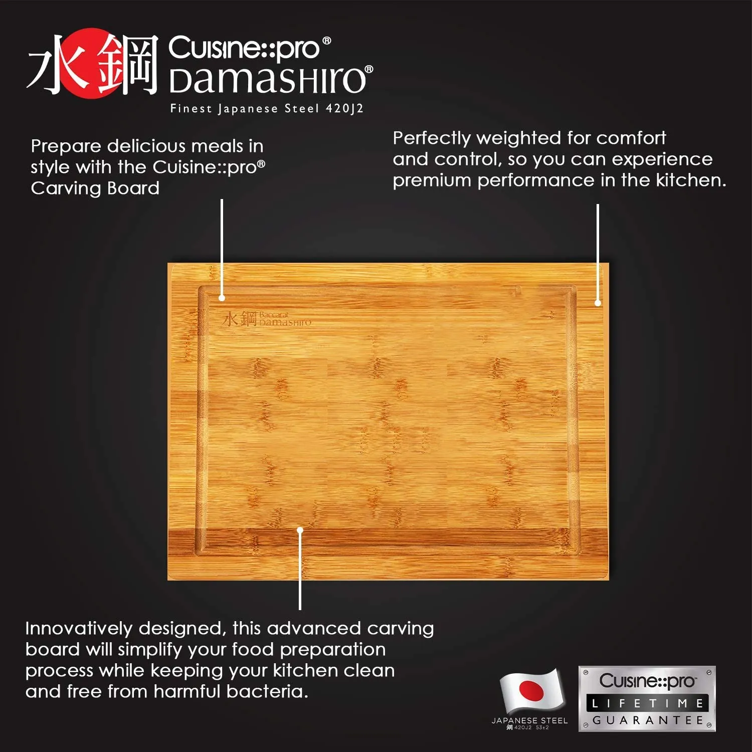 Cuisine::pro Damashiro Santoku & Board