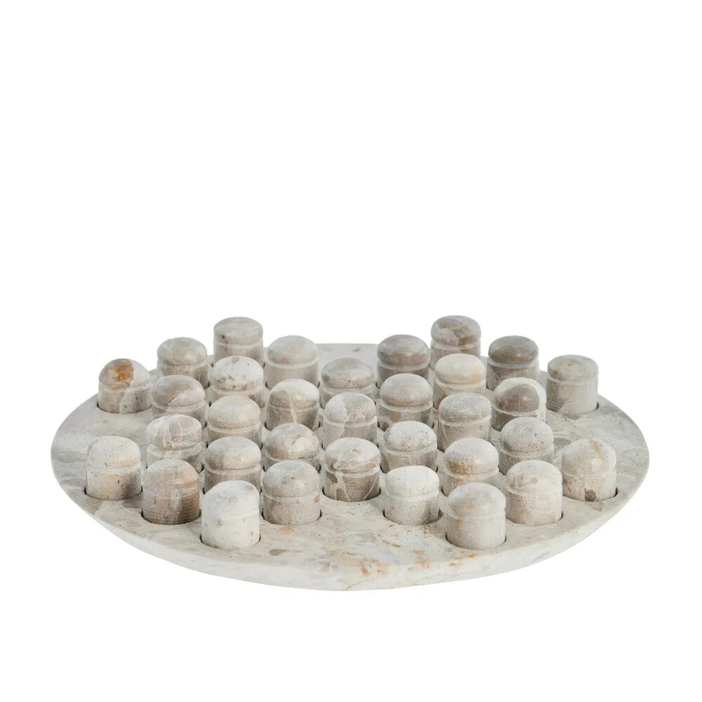 Ellia marble board game solitaire ø25 cm. sand