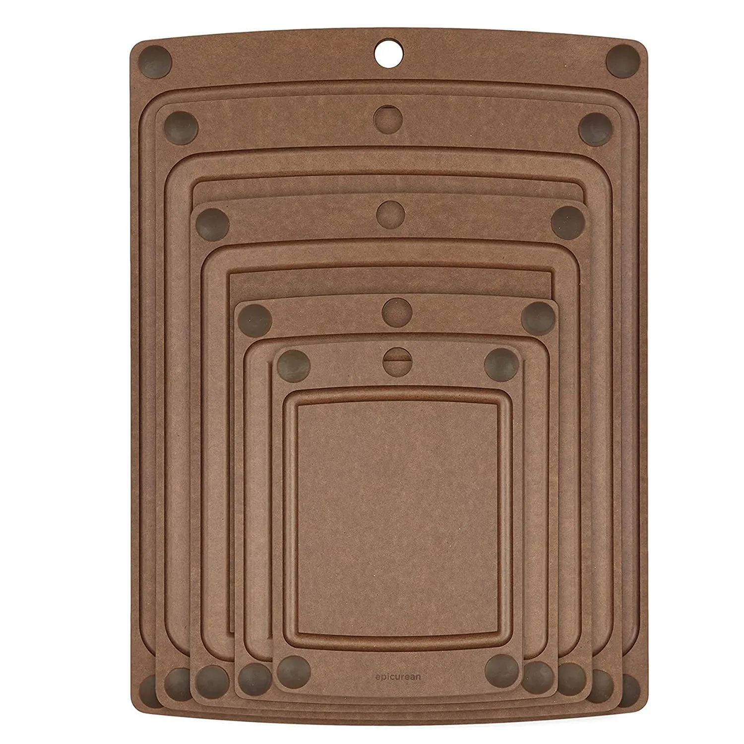 Epicurean All-In-One 19.5-Inch × 14.5-Inch Cutting Board, Nutmeg/Brown