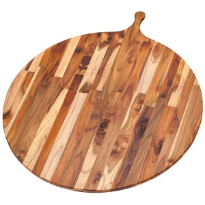 Teakhaus Cutting Board - Large Round Serving Board With Handle
