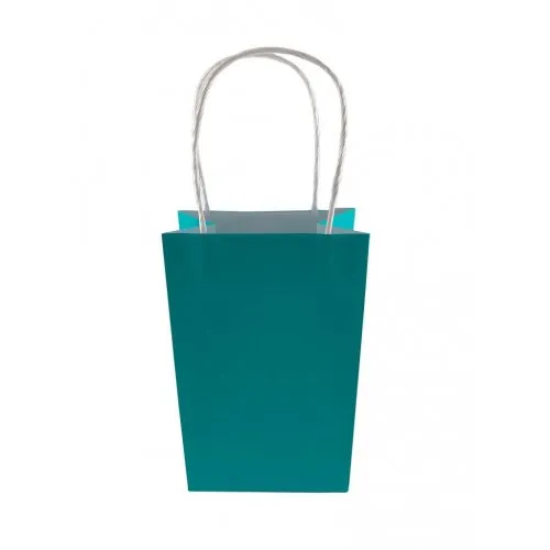 Teal Paper Party Bag 21.5cm x 13cm x 8cm 5pk