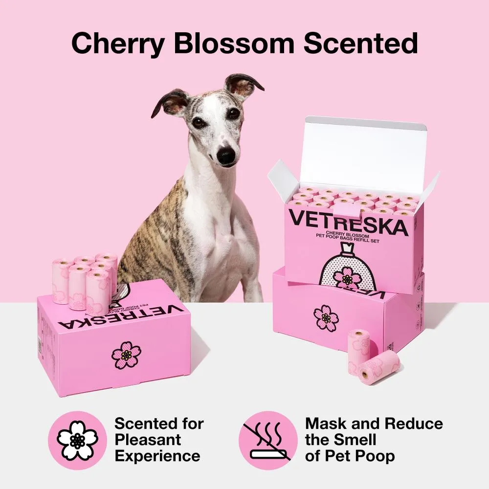 VETRESKA Cherry Blossom Scented Dog Poop Bags 300pc